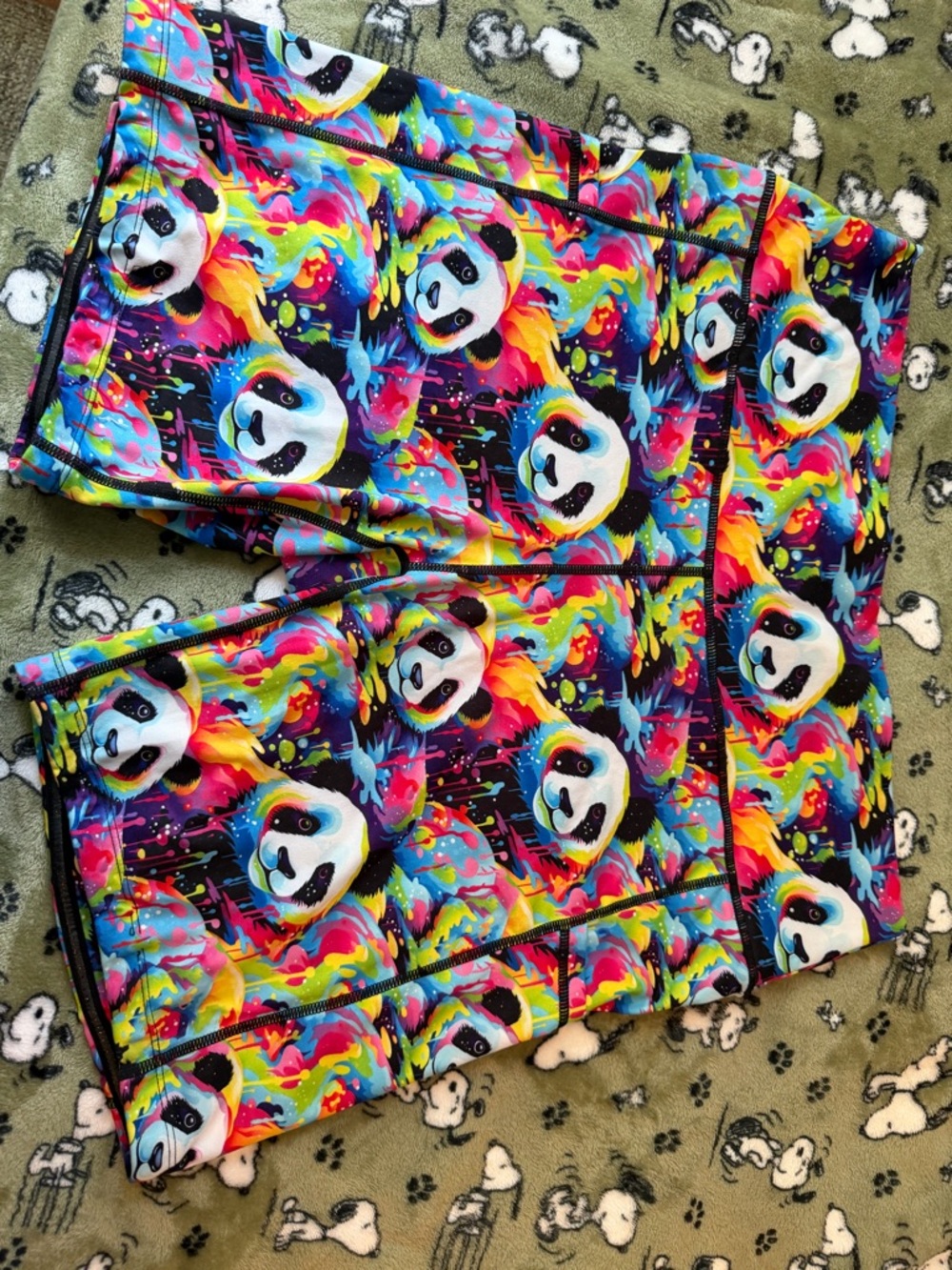 Constantly Varied Gear Women’s Athletic Shorts - Rainbow Panda Multicolor